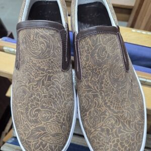 Robert Graham Floral Pattern Brown Slip-Ons